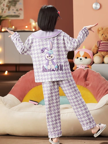 Демисезонная пижама, хлопковый тонкий милый лонгслив для принцессы, осенняя, подходит для подростков