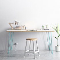  Nordic solid wood desk Household writing desk Net red table Bedroom simple modern office desk and chair Simple computer desk