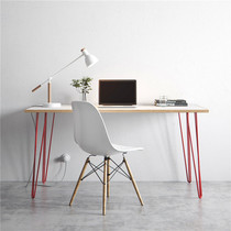  Solid wood desk Simple modern writing desk Household simple computer desk chair Nordic ins student desk Bedroom