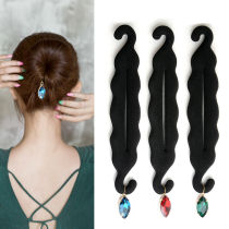 Sponge coil Styler meatball head flower bud lazy hair accessories fluffy hair artifact medium long hair headdress