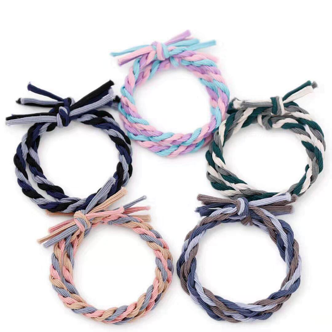 Rubber band hair ring female Korean cute Jane around hair Circle small fresher personality leather jacket 2020 new hair ring Zhair