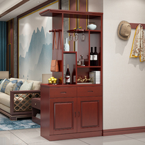 Entry porch cabinet modern minimalist small apartment partition wall living room solid wood wine cabinet shoe cabinet integrated double-sided screen