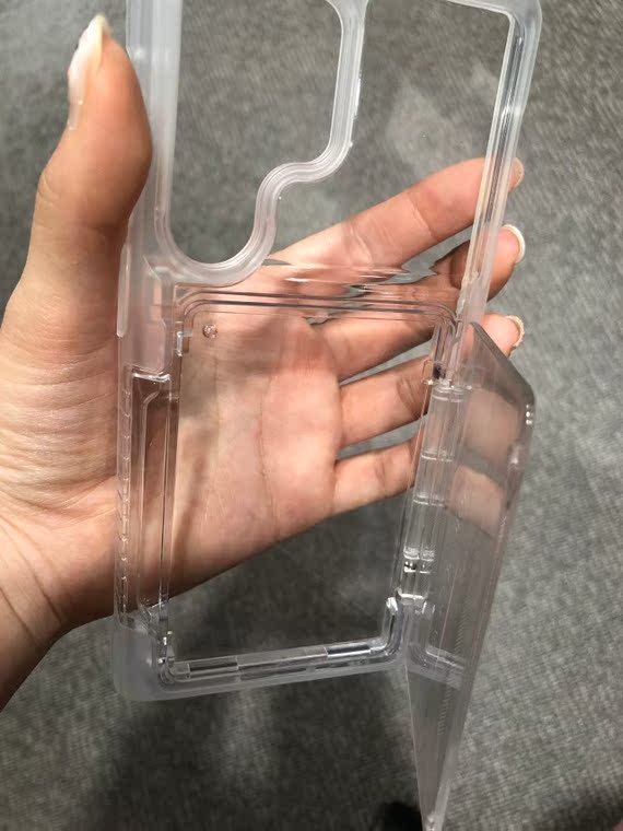 VRS Neo Flip Tough Shockproof Card Holder Transparent Clear High End Premium S23 Ultra Samsung Phone Case