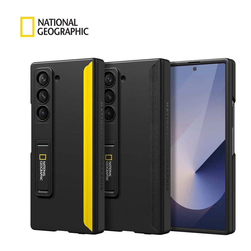 National Geographic Compatible Samsung Z Fold8 Ultra Phone Case Fold7 Anti-Drop Protective Cover W26 Heart of the World High-Protection Full-Cover Hinge Built-In Stand Business Fold8 Protective Case