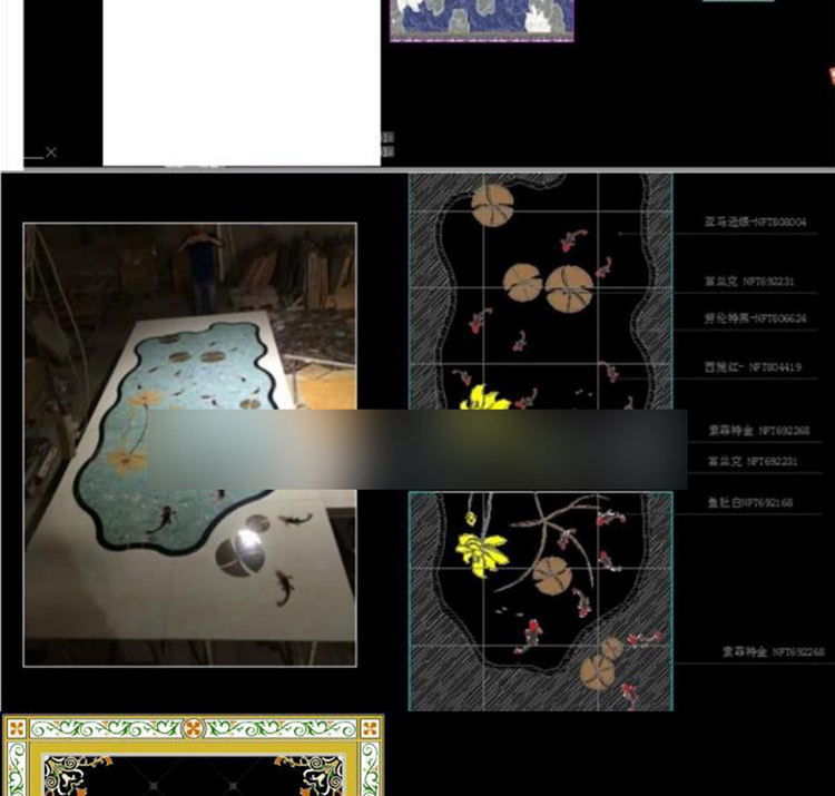 T567室内装修设计欧式中式大理石瓷砖水刀拼花CAD施工图地...-5