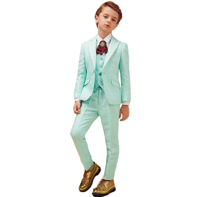 ELPA trai Flower Kids ăn mặc Piano Catwalk Suit Trong tiếng Anh Gió Big Kids Performance Suit Suit.