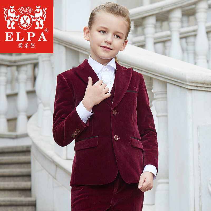 ELPA childrens nhỏ phù hợp với chủ chiếc váy cô gái đàn piano cho thấy sàn catwalk nhung cài áo công chúa váy.