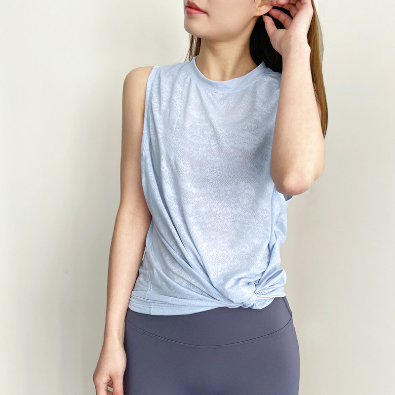 LULU's same yoga vest female appears skinny dry air-breathable sports running coat loose sleeveless shirt summer
