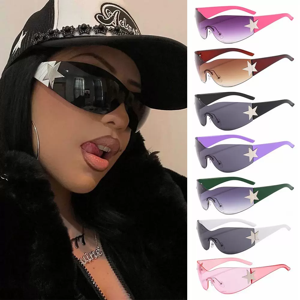 Очки солнцезащитные PUNK One PIECE SUNGLASSSES GOGGLE New Y2K RIMLESS SUN GLASSES