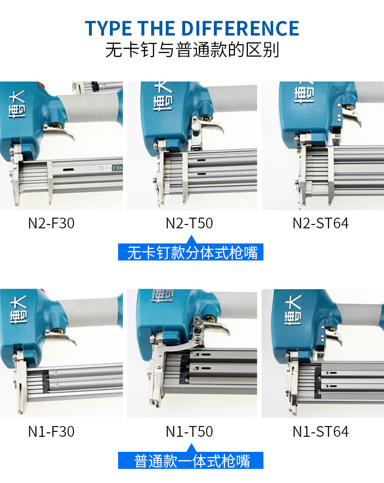 máy bơm khí nén mini Bo súng bắn đinh khí quyển T64 đinh thép F30T50 đinh thẳng lấy gỗ chế tạo khí nén thân cây công cụ trang trí mã súng 	máy nén khí xoắn ốc