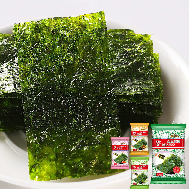 Little boss Rock burning seaweed 16g bag casual snacks children's bibimbap pregnant women instant seaweed festival snacks