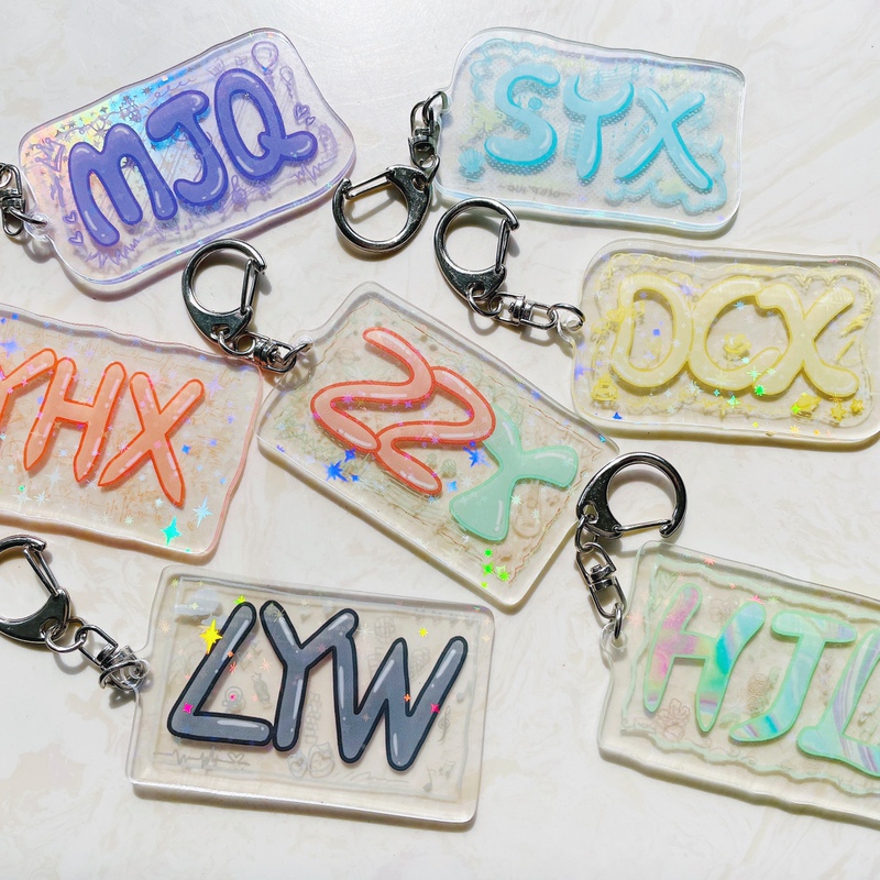 Self-Made Merchandise｜Teens in Times (Tnt) Merchandise Laser-Engraved Acrylic Name Letter Keychain in Stock