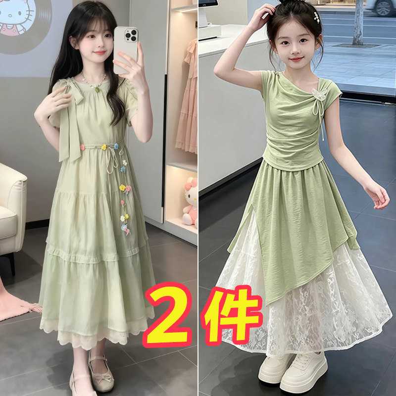 Children's Clothing Girls' Dresses Summer 2026 New Trendy Sweet Dresses for Older Kids Fashionable Princess Dresses for Girls in Summer Children's Clothing Girls' Dresses Summer 2026 New Trendy Sweet Dresses for Older Kids Fashionable Princess Dresses for Girls in Summer