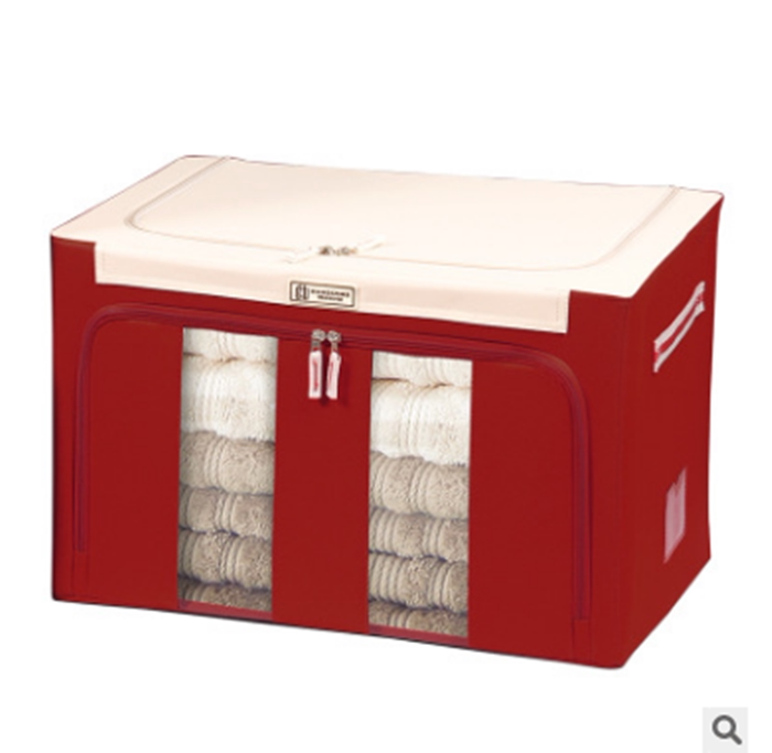 Canvas Storage Box Oxford Cloth Fabric Storage Box Foldable Clothes Steel Frame Large Storage Box Bai Na Household Canvas Storage Box Oxford Cloth Fabric Storage Box Foldable Clothes Steel Frame Large Storage Box Bai Na Household