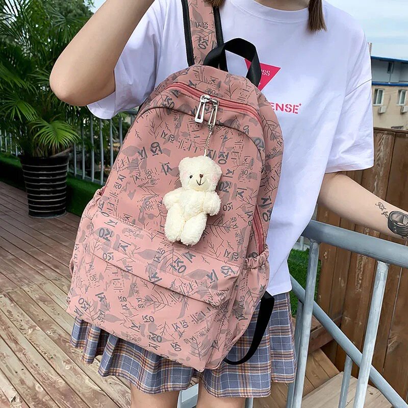 Hong Kong 2021 new shoulder bag girl middle school bag backpack college students in Japanese school bag