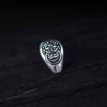 6mm 8mm sterling silver mini small lion one-piece three-way Buddha head classic characteristic cultural toys and cultural toys bracelet accessories