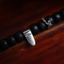 Sterling silver clip Tibetan style plain classic counting pendant Buddhist beads rosary necklace decorative side hanging