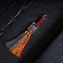 Tibetan style mini small scripture book buckle bazaar small pendant pendant side hanging waist hanging Buddhist beads rosary tassels