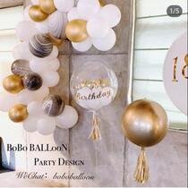 Creative Net red wave ball transparent ball sticker adult childrens birthday party arrangement balloon decoration balloon