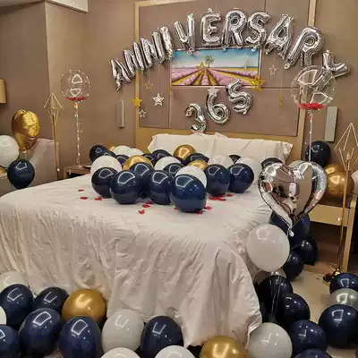 First anniversary of marriage decoration balloon love 365 days Couple romantic proposal confession love decoration