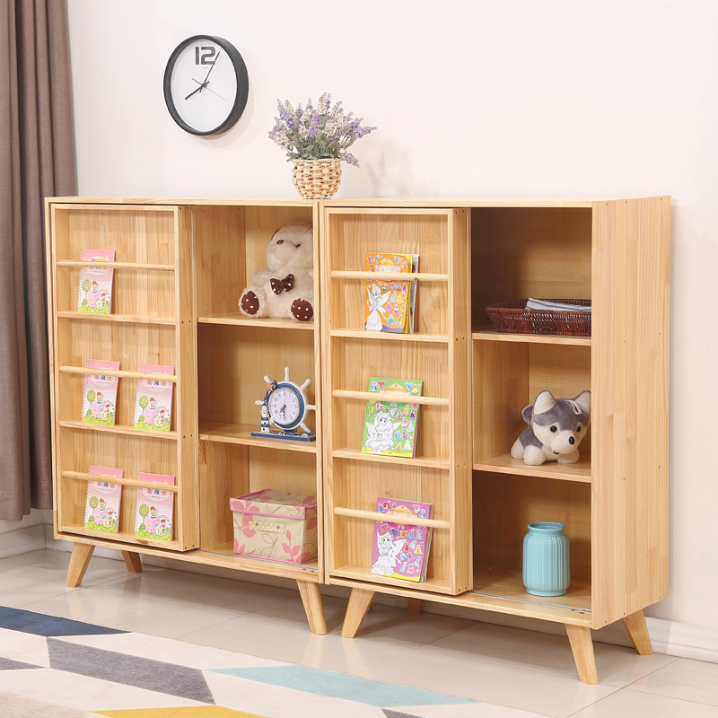Creative Solid Wood Ramen Ramen Children's Bookcase Bookcase Bookcase Bookcase for the Versatile Storage Cabinet of the Bookcase Collection Cabinet