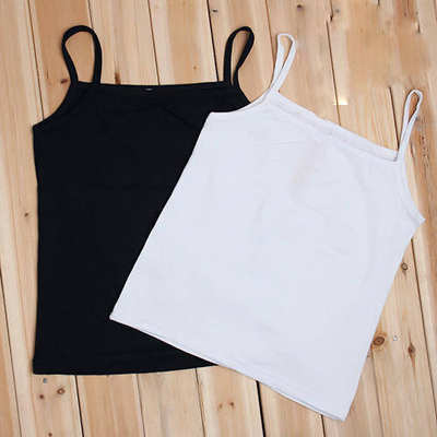 A sexy and slimming candy-colored pure cotton solid-color small halter top for women, paired with a slimming base and a versatile top color