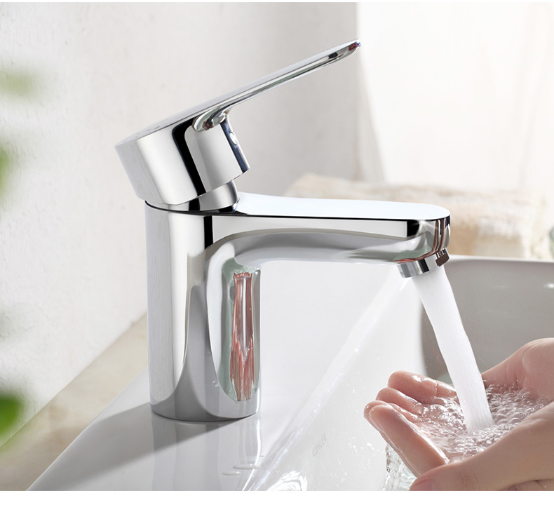 Yuele bathroom basin faucet Qiyue K-16027T single-hole all-copper hot and cold mixing faucet special offer