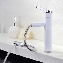 All copper pull l matte matte black single hole basin faucet hot and cold washbasin wash basin anti-splash faucet