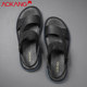 奥康凉鞋男2025夏季新款厚底外穿青年韩版男士沙滩鞋开车皮凉鞋潮