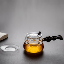 Heat-resistant all-glass teapot kung fu tea set small bubble teapot household tea cooker filter explosion-proof tea kettle