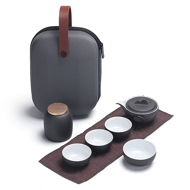 Looking for Japanese Travel Kung Fu Tea Set Express Cup Portable Bag Ceramic Tea Pot Set Home Simple Customization