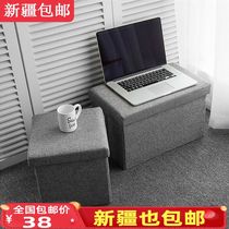 Xinjiang rectangular storage stool storage stool can be used for adult sofa stool replacement shoe stool home storage stool box