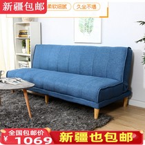 Xinjiang sofa bed simple foldable dual-use fabric sofa living room bedroom multifunctional double sofa chair