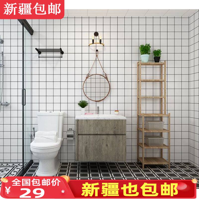 Xinjiang Kitchen Anti-Oil Sticker Makeup Room Waterproof Wallpaper Self-Glued Overall Cupboard Table surface Renovated Wall Sticker