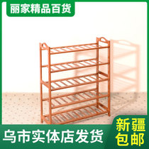 Xinjiang Nanzhu simple solid wood shoe rack multi-layer storage shoe cabinet Household door economical space-saving shelf