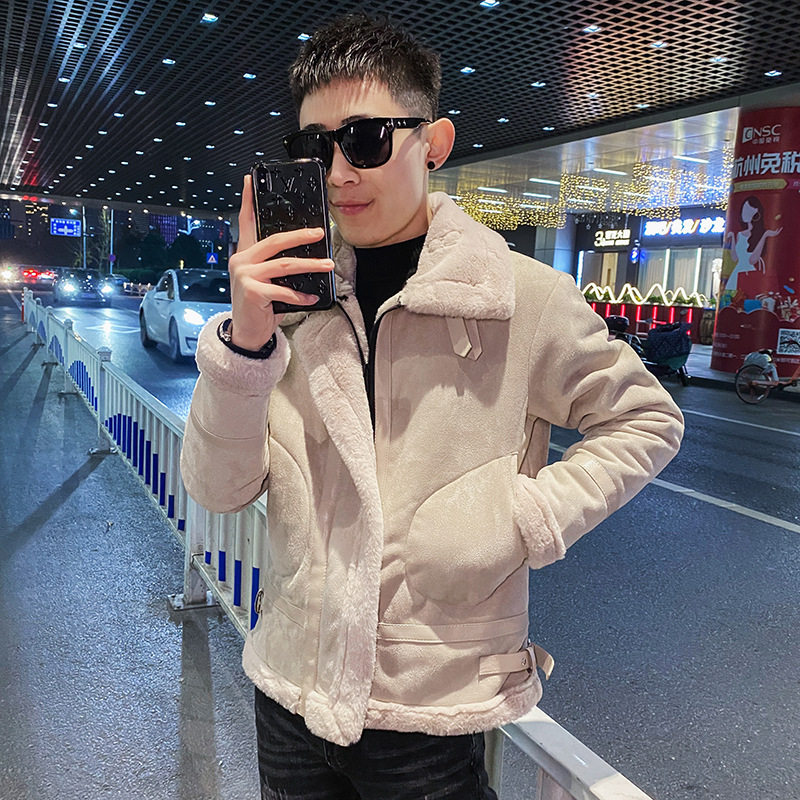 Suede coat men's winter thick warm cotton coat 2020 new winter men's cotton clothes Korean fashion cotton jacket