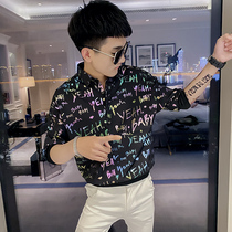 2020 new summer loose Joker five seven points short sleeve flower shirt mens net red hair stylist Tide brand shirt