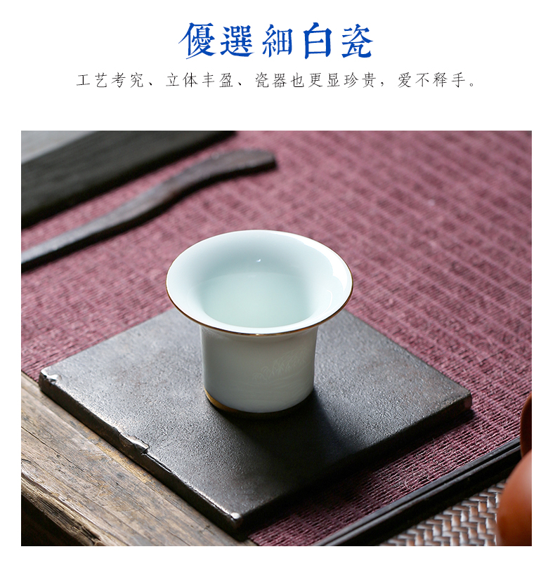 Prosperous south of jingdezhen ceramic film single green fuels the kung fu master cup sample tea cup individual cup of spring, summer, autumn and winter fragrance - smelling cup