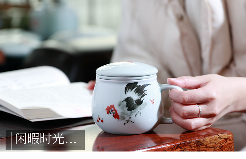 Master chang south building ceramic filter with cover cups have one cup of jingdezhen office office cup tea tea cups