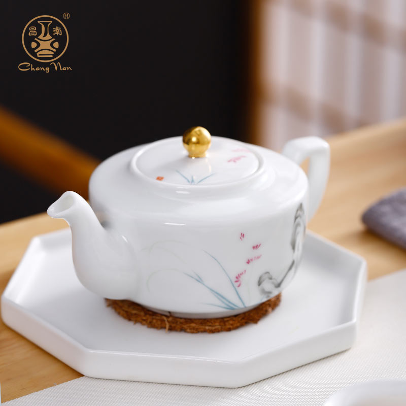 Chang south ceramics jewel hidden fuels the teapot tea tea cup eight white porcelain kung fu tea set