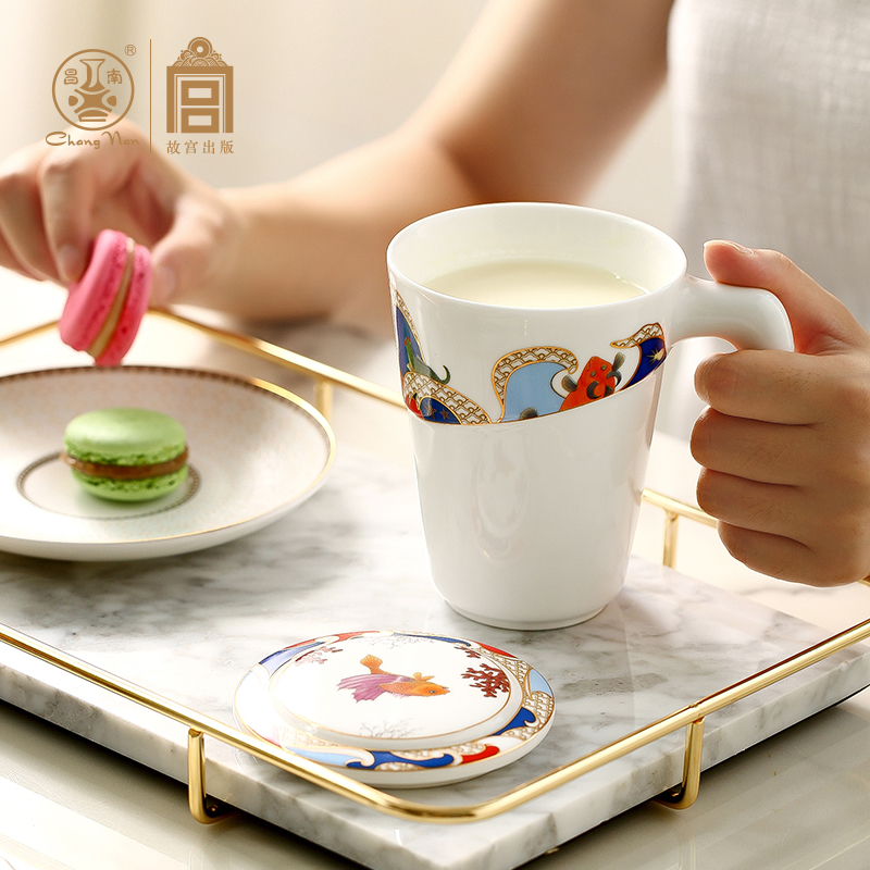 Chang south palace wen gen sea place wrong figure ceramic picking cups a mark cup for cup with cover with a gift