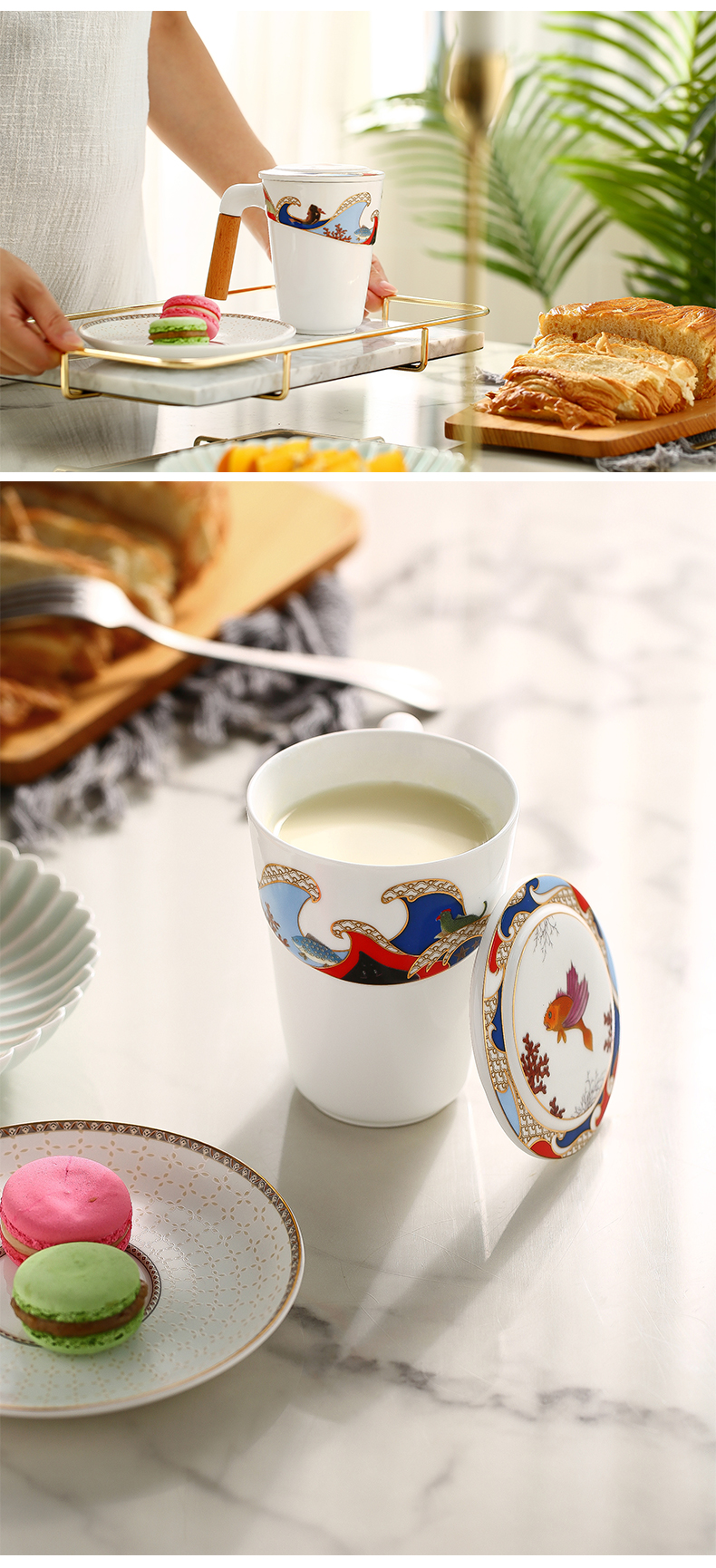 Chang south palace wen gen sea place wrong figure ceramic picking cups a mark cup for cup with cover with a gift