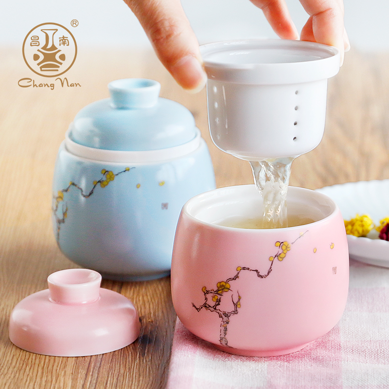 Chanan Ceramic Express Guest Cup Jingdezhen One pot of travel portable packaging personal office Courtesy Multipurpose Tea Set