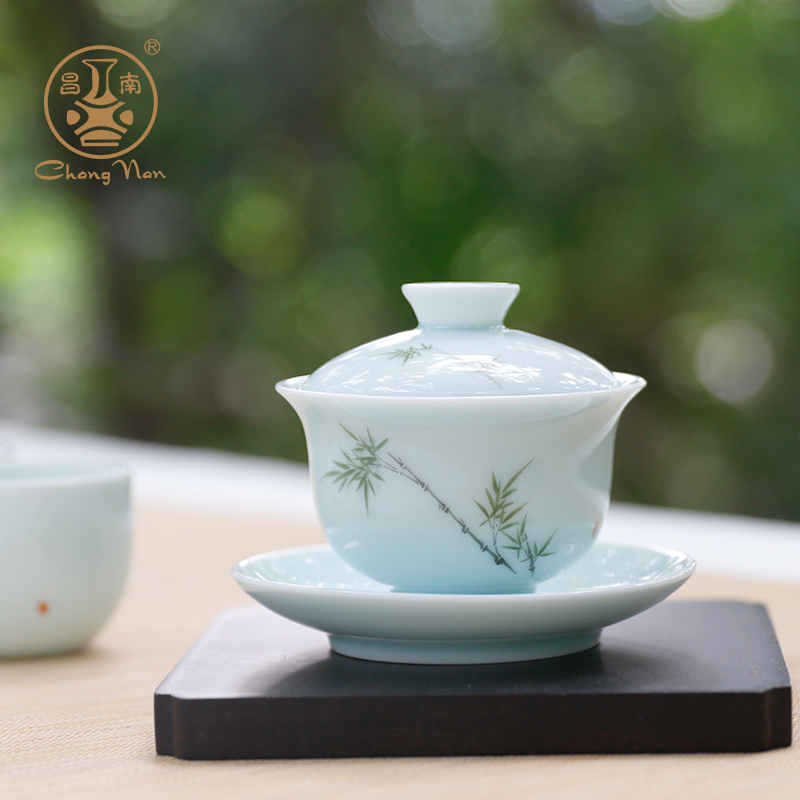 Chang south tureen jingdezhen ceramic cups kung fu tea bowl only three tureen tea cups to use