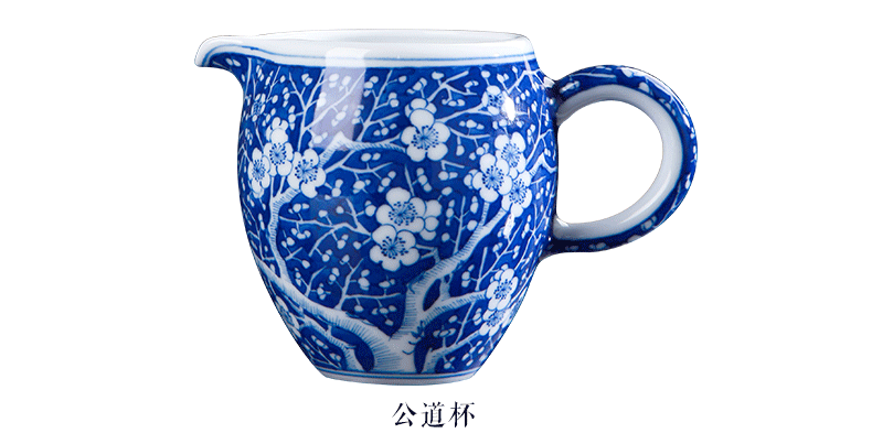 Chang south ceramics kung fu tea set heavy hand the draw of a complete set of blue and white porcelain cups of ice May 8 head set of jingdezhen tea service