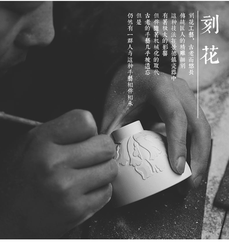 Chang south shadow tsing kung fu tea cups of jingdezhen ceramic sample tea cup carving small cup cup China masters cup