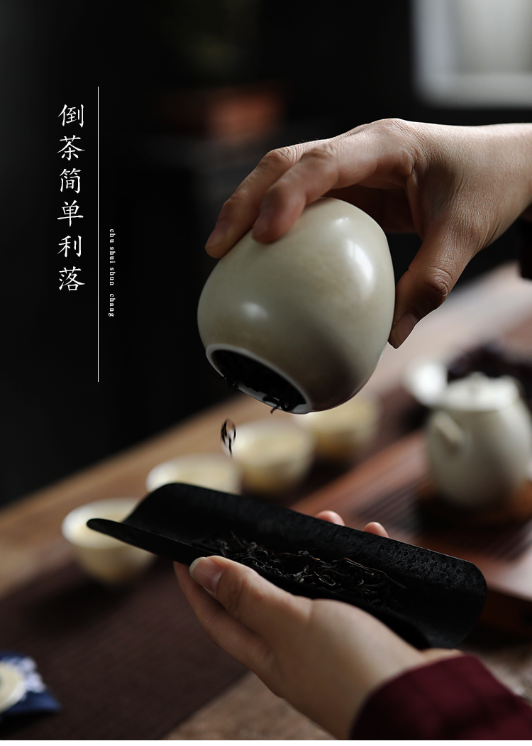 Plain film checking ceramic tea pot plant ash glaze sealing storage POTS variable CangQiuLan antique tea tea