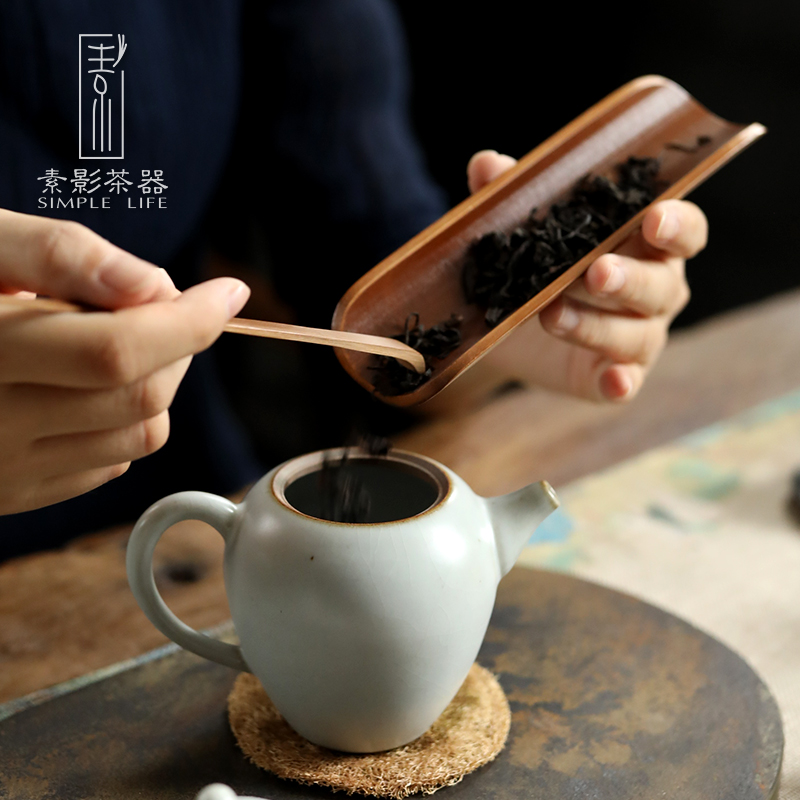 Restoring ancient ways, shadow RuTao household ceramic teapot beauty kung fu tea tea single pot of primitive simplicity can raise the teapot