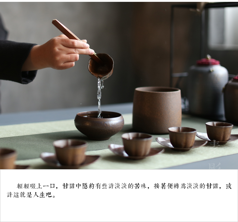 Plain film coarse pottery small tea wash to creative up kung fu tea set water meng mini archaize little glass ceramics by hand washing