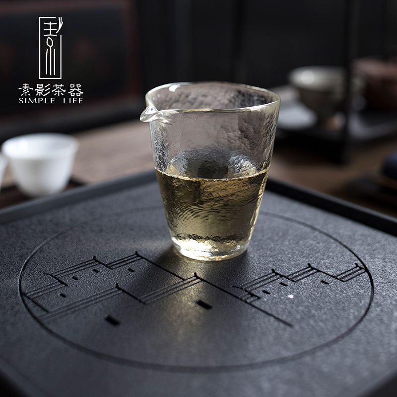 Plain film creative ceramic tray square ground water home embedded water tea in south China sea wind